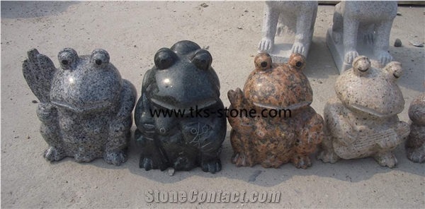 Frog Carving Granite Sculpture/Animal Sculptures,Natural Stone Frog,Frog Sculptures&Statues,Black Granite Garden Frogs Sculptures