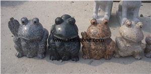 Frog Carving Granite Sculpture/Animal Sculptures,Natural Stone Frog,Frog Sculptures&Statues,Black Granite Garden Frogs Sculptures