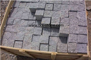 G654 G603 Cube Stone Cobble Stone,Grey Granite Cobble Stone ,Balck Granite Cubestone