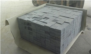 G654,Padang Dark,China Dark Grey Cobble Stone,Cube Stone
