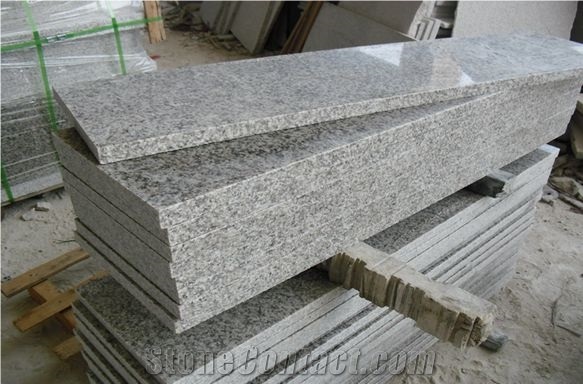 G655 Polished Granite Stairs & Steps, China White Granite Stairs & Steps