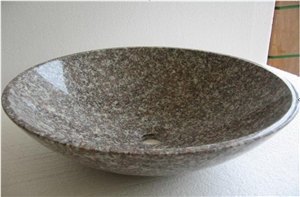 G664,Bainbrook Brown,Majestic Mauve,Misty Brown,Purple Pearl,China Ruby Red,Tea Brown,Granite Sinks&Basins,Round Basins,Bathroom Basins,Vessel Sinks,Natural Stone Sinks&Basins