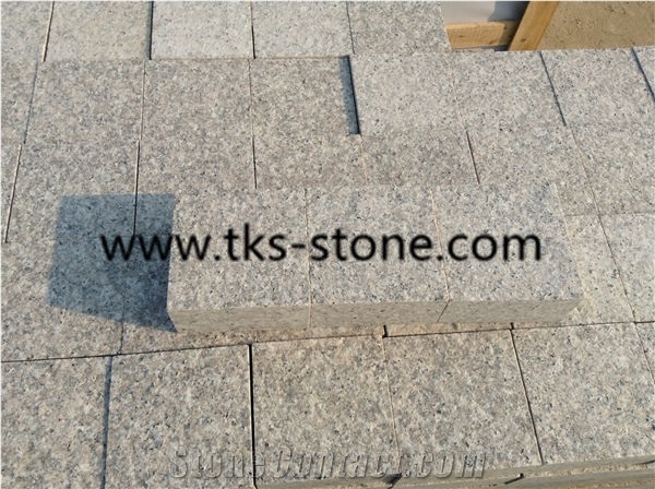 G681 Cubestone,G681cobble Stone,Shrimp Red Granite Paving Stone