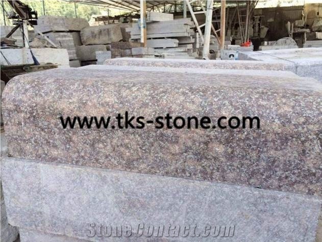 G687 Granite Kerbstone,Peach Red,China Red,Blossom Red,Granite Kerbstones,Curbstone