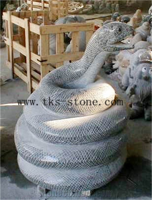 Grey Granite Animal Sculptures