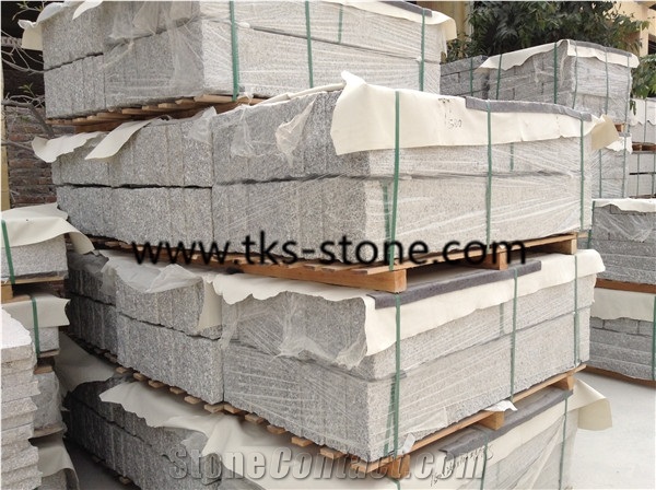 Grey Granite Kerbstone, Pineapple Garden Road Stone, Grey Granite Road Stone