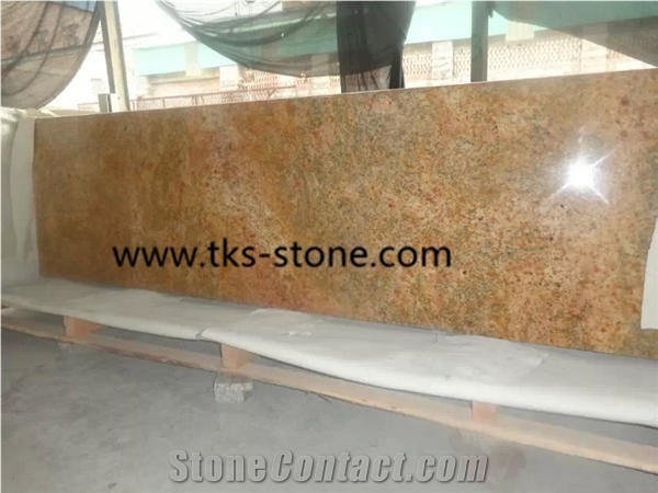 Imperial Gold Granite,India Yellow Granite Kitchen Countertops,Granite Kitchen Worktops