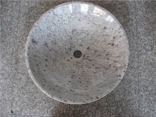 Kashmir White Granite Sinks & Basins,Round Basins,Bathroom Basins,Vessel Sinks,Natural Stone Sinks&Basins
