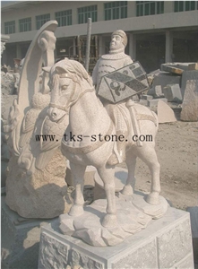 Knights over Europe/Soldier/, Grey Granite Sculpture & Statue