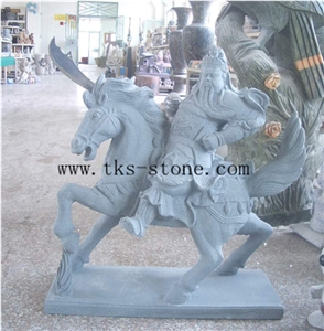 Knights over Europe/Soldier/, Grey Granite Sculpture & Statue