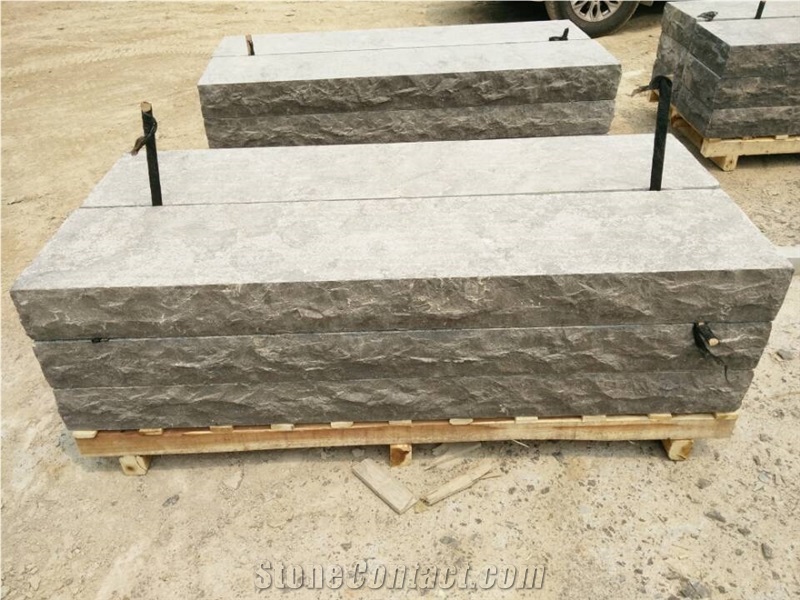 Limestone Kerbstone, China Silver Valley Limestone Kerbstone for Stairs & Step,China Blue Limestone Slabs & Tiles