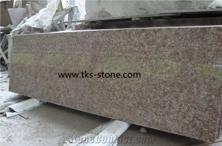 Polished G687,Peach Red,Blossom Red,China Red Granite Small Slabs
