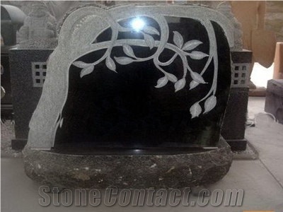Shanxi Black Granite Monument & Tombstone, Cross Tombstones,Hebei Black Poland Tombstones