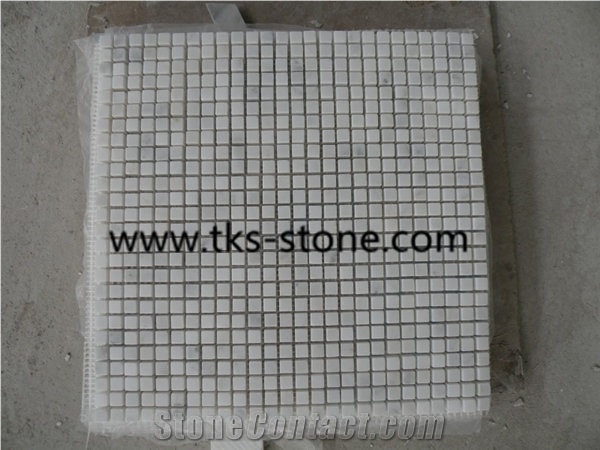 Square White Mosaics,White Square Mosaics,Interior Decorated Stone Mosaics