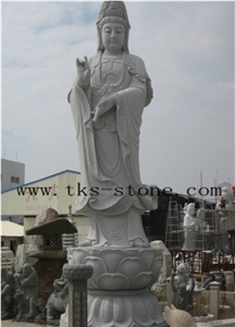 White Marble Handcarved Sculptures/Marble Buddhism Sculpture & Statue/Religious Statues & Sculptures,