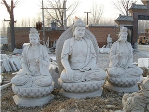 White Marble Handcarved Sculptures/Marble Buddhism Sculpture & Statue/Religious Statues & Sculptures,