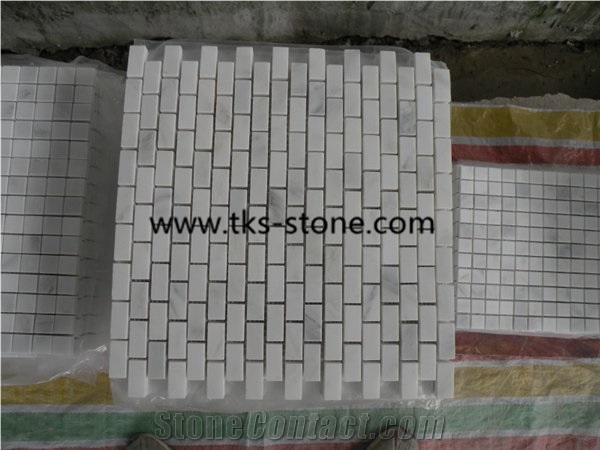 White Marble Mosaics,Liner Strip Mosaics,Hexagon Mosaics,Wall Mosaic