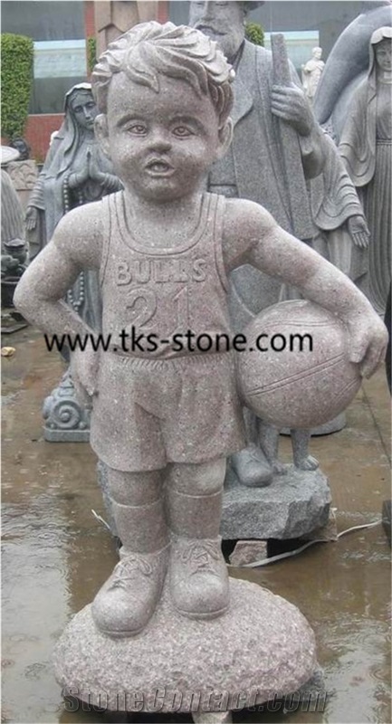 Yellow Granite Garden Sculptures&Statues,Human Sculptures/Garden Sculptures,Children Sculptures,Statues