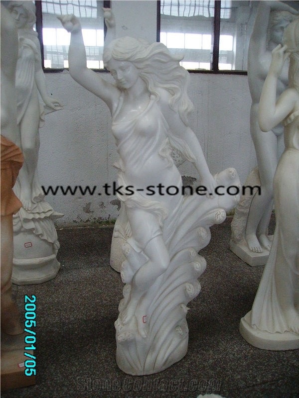 Yellow Marble Sculpture & Statue,Angel Sculptures,Marble Human Garden Sculpture,Western Statues,Handcarved Sculptures,White Marble Human Sculpture