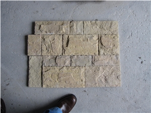 China Beige Limestone Natural Surface Stacked Stone/Ledge Stone/Cultured Stone for Building Project Wall Cladding
