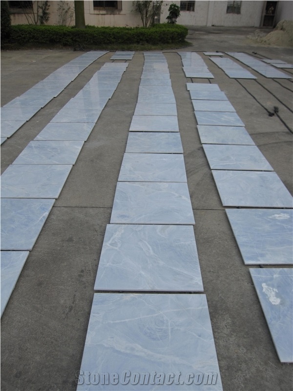 China Blue Crystal Onyx/Transparent Tile,Alabaster Slabs & Tiles for Hotel Project Floor Tiles