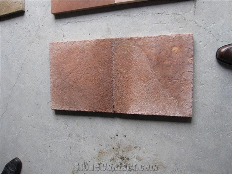 China Red Limestone Split Face Castle Stone Cultured Stone/Stacked Stone Veneer/Ledge Stone for Wall Panel Covering