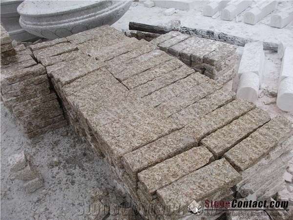 China Rust Granite G350 Cube Stone Pavers for Exterior Pavers Building Flooring