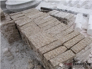 China Rust Granite G350 Cube Stone Pavers for Exterior Pavers Building Flooring