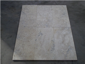 China Yellow Travertine Autumn Leaf Color-Tumbled Antique Style Villa Floor Pattern Covering Tiles