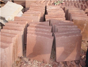 Fine Picked China Red/Pink Sandstone Cubestone/Cobble Stone Paver