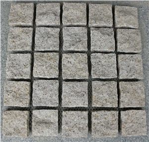 Own Factory-G682 Sunset Gold Yellow Granite Cube Stone Flamed for Exterior Pattern,Garden Pavers