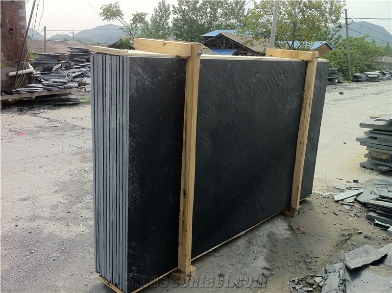 Own Factory-Nero Slate Slabs,China Black Slate Slabs for Exterior Floor Covering