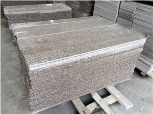 Fargo G664 Granite Polished Steps/Stairs with Risers,Voilet Of Luoyuan Red Stair Treads, Polished Granite Stair Case