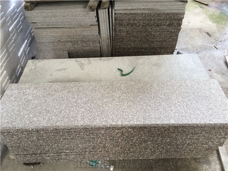 Fargo G664 Granite Polished Steps/Stairs with Risers,Voilet Of Luoyuan Red Stair Treads, Polished Granite Stair Case