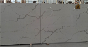 Calacatta Zsq5004 Quartz Stone Slabs & Tiles, White Engineered Stone