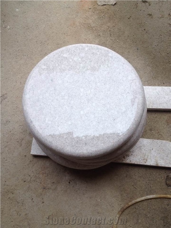 Pearl White Granite Round Tabletops
