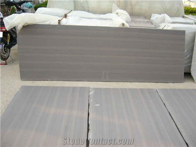 Purple Wooden Sandstone Slabs & Tiles, China Lilac Sandstone