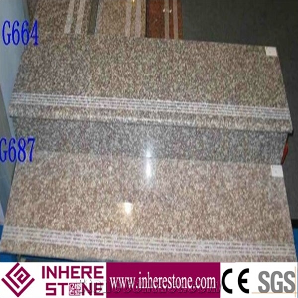 China Pink G664 Granite Stairs & Step, Staircase Tiles, Stair Rise, Stair Treads