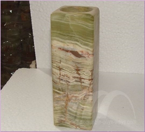 Candle Stand Onyx, Pakistan Green Onyx Home Decor