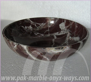 Red Zebra Marble Bowls