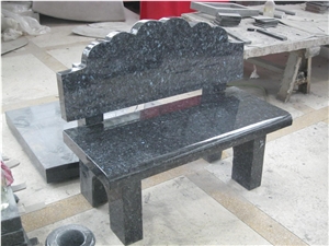 Blue Pearl Granite Bench for Cemetery Tombstones
