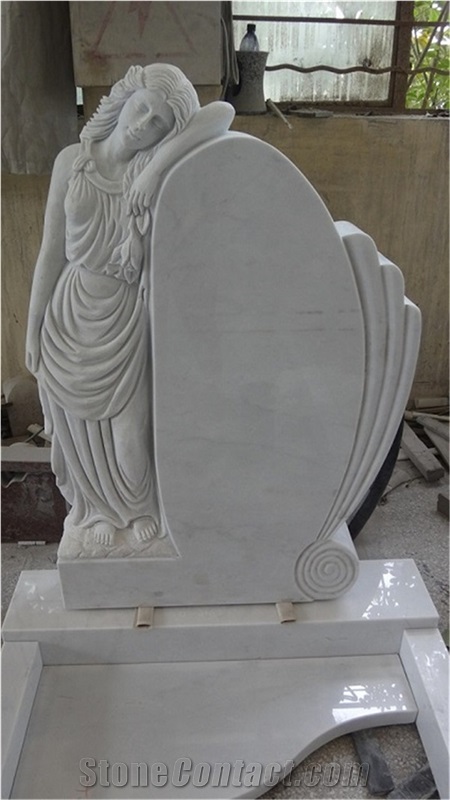 Marble Angel Carving Statue Monuments