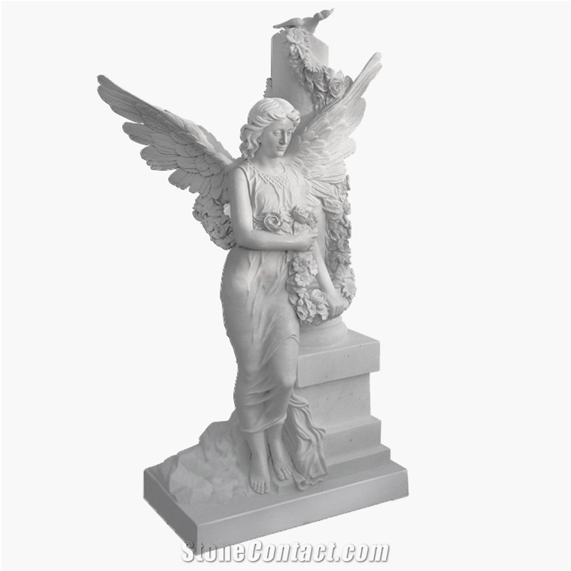 Memorial Monuments with Angel Carving