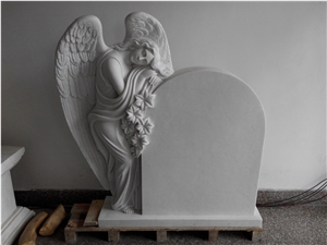 White Marble Angel Statue Monuments
