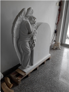 White Marble Angel Statue Monuments