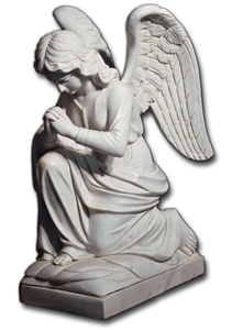 White Marble Kneeling Angel Statues