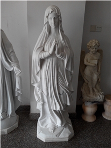 White Marble the Madonna Religious Statues
