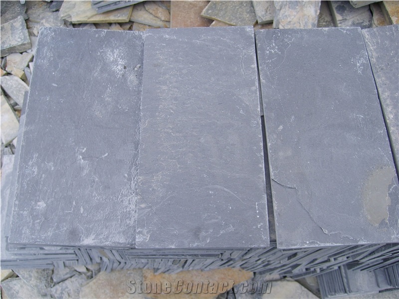 China Black Slate Flooring & Walling Tiles,Cultured Stone,Ledge Stone for Wall Panel Decor