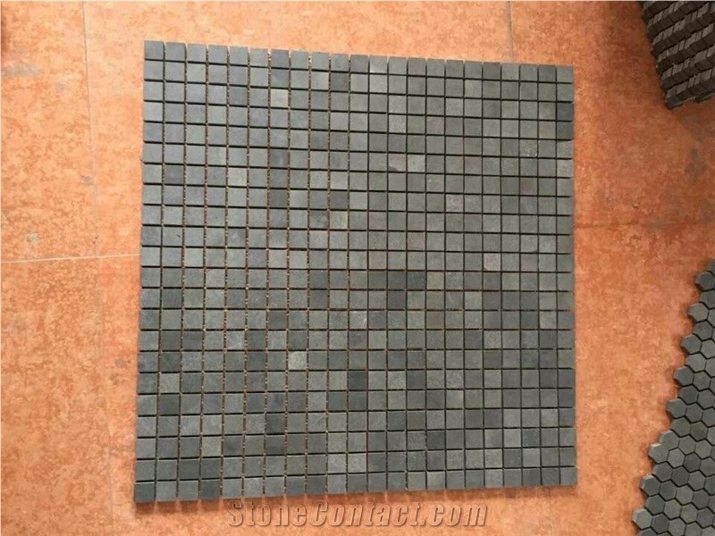 China Grey Basalt Mosaic,Linear Strips Mosaic
