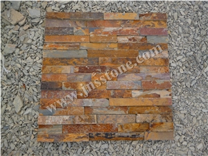 China Rust Slate Cultured Stone / Wall Panel Ledge Stone / Stacked Stone / Veneer